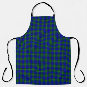 Tablier MacKenzie tartan bleu vert carreau