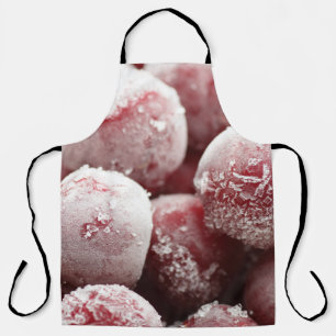 Tablier Macro baies congelées, texture de closeup.