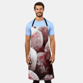 Tablier Macro baies congelées, texture de closeup. (Porté)