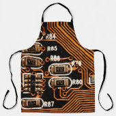 Tablier macro shot of circuitboard,cables,capacitors,card, (Recto)