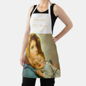 Tablier Madonna & Enfant traditionnel Noël religieux (Insitu)