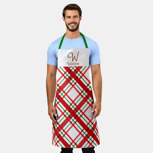 Tablier Madras Check Plaid Apron (Porté)