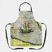 Tablier Magellans navire Victoria, Antique Carte Océan Pac (Recto)