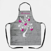 Tablier Magenta Arbre des Coeurs Espace personnalisé (Recto)