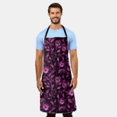 Tablier Magenta Floral Apron (Porté)