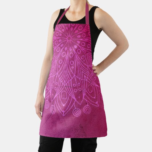 Tablier Magenta Mandala Zen Rustic Corps Esprit Esprit (Insitu)