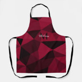 Tablier Magenta rose rouge noir géométrie motif Monogramme (Recto)