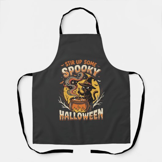 Tablier Magie de sort de minuit d'Halloween (Recto)