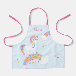 Tablier Magique Rainbow Unicorn Personnalisé Enfants