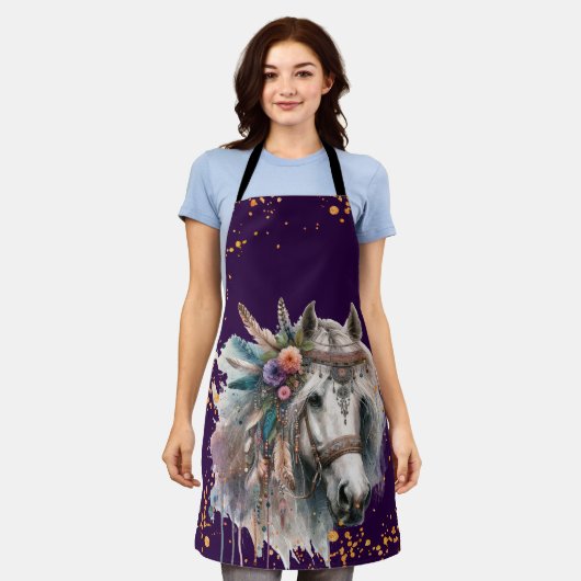Tablier Magnifique cheval boho (Porté)