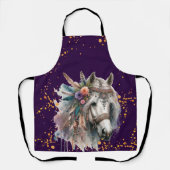 Tablier Magnifique cheval boho (Recto)