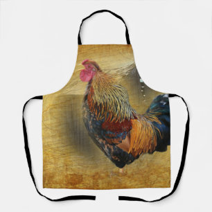 Tablier Magnifique Coq et Poulailler de Ferme Rustique