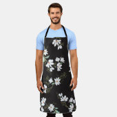 Tablier Magnolia floral brillant Motif sans joint (Porté)