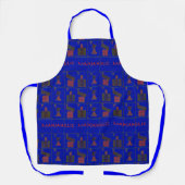 Tablier Mahjaholic Royal Blue Apron (Recto)