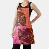 Tablier Maikai Hawaiian Monstera feuille Cravate-Dye Fuchs (Insitu)