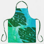 Tablier Maikai Hawaiian Monstera Feuilles Cravate-Teinture (Recto)