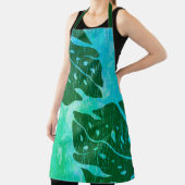 Tablier Maikai Hawaiian Monstera Feuilles Cravate-Teinture (Insitu)