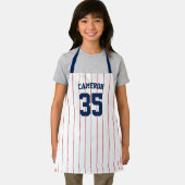 Tablier Maillot de baseball rayé de couleur éditable pour (Insitu)