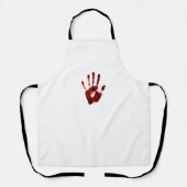 Tablier Main effrayante rouge d'Halloween (style n° 2) (Recto)