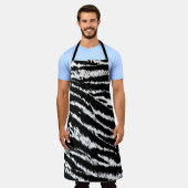 Tablier Main Tirée Abstraite Deux couleurs Zebra Stripes R (Porté)