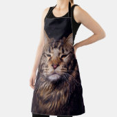 Tablier maine coon sur un arrière - plan noir (Insitu)