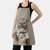 Tablier Mais d'abord, chat café (Insitu)