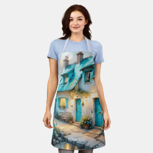 Tablier Maison Bleue Vieux Imaginaire