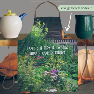 Tablier Maison de campagne avec jardin coloré