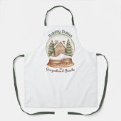 Tablier Maison de pain d'épice Noël Globe des neiges (Recto)