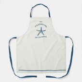 Tablier Maison de plage de Starfish Côte Bleue Personnalis (Recto)