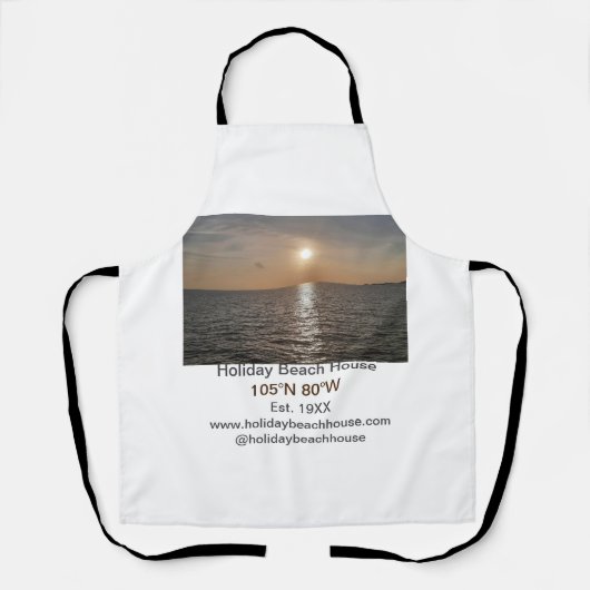 Tablier Maison de plage de vacances longitude latitude est (Recto)