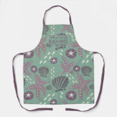 Tablier Maison de plage personnalisée Côte (Recto)