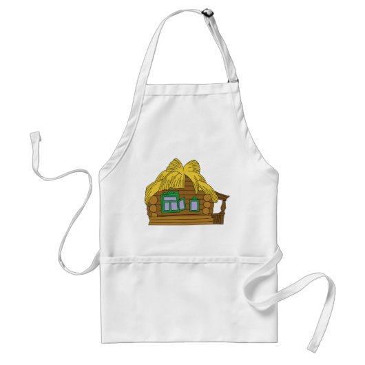Tablier Maison en rondins slave rustique Toit de chaume tr (Devant)