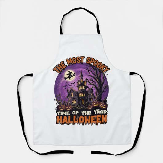 Tablier Maison hantée de Halloween la plus effrayante Sorc (Recto)