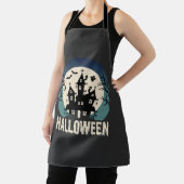 Tablier Maison Hantée de la Lune Vector Halloween (Insitu)