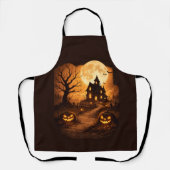 Tablier Maison hantée épouvantable Halloween  (Recto)