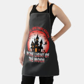 Tablier Maison Hantée Halloween Sorcière Clair de Lune (Insitu)