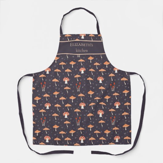 Tablier Maison rustique champignon Core personnalisée (Recto)
