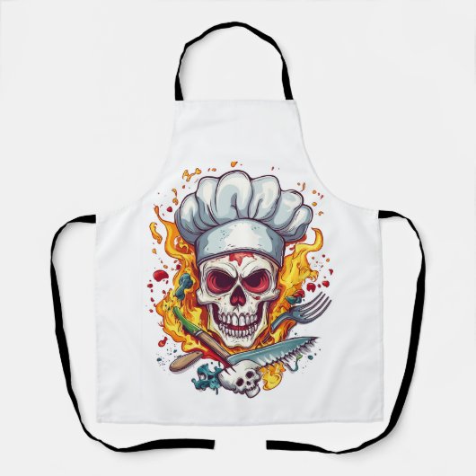 Tablier Maître de cuisine Skull Chef (Recto)