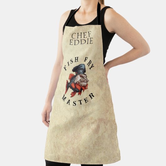 Tablier Maître de frites de poisson avec NOM (Insitu)