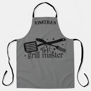 Tablier Maître du Grill BBQ Chef Cadeau pour Lui Nom
