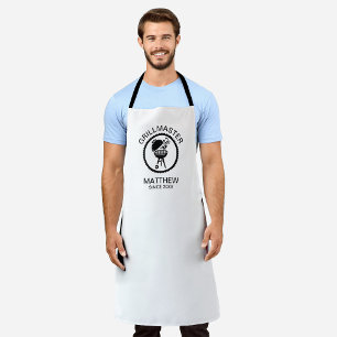 Tablier Maître du grill depuis 20xx Noir et Blanc