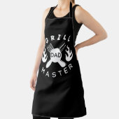 Tablier Maître du Grill Papa Écriture Noir et Blanc (Insitu)