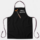 Tablier Maître Grill Papa Fils BBQ Noir (Recto)