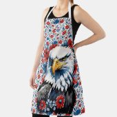 Tablier Majestic American Bald Eagle Floral (Insitu)