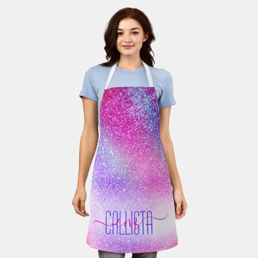 Tablier Majestic rose violet Nebula Galaxy Parties scintil (Porté)