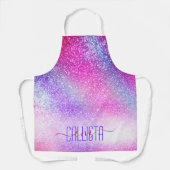 Tablier Majestic rose violet Nebula Galaxy Parties scintil (Recto)