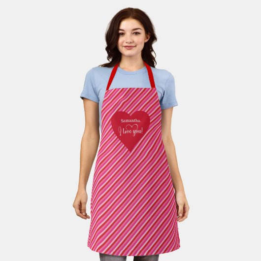 Tablier Make Every Meal Romantic Personalized Heart Apron (Porté)