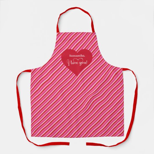 Tablier Make Every Meal Romantic Personalized Heart Apron (Recto)