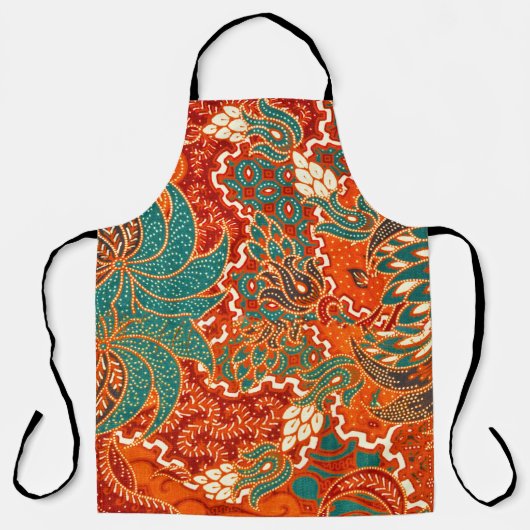 Tablier Malaysian Batik : Beau Motif d'art. (Recto)